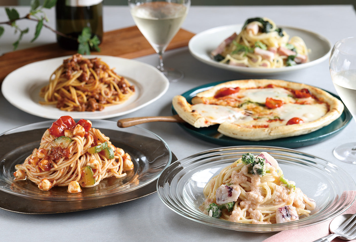 夏のパスタ＆ピザセット